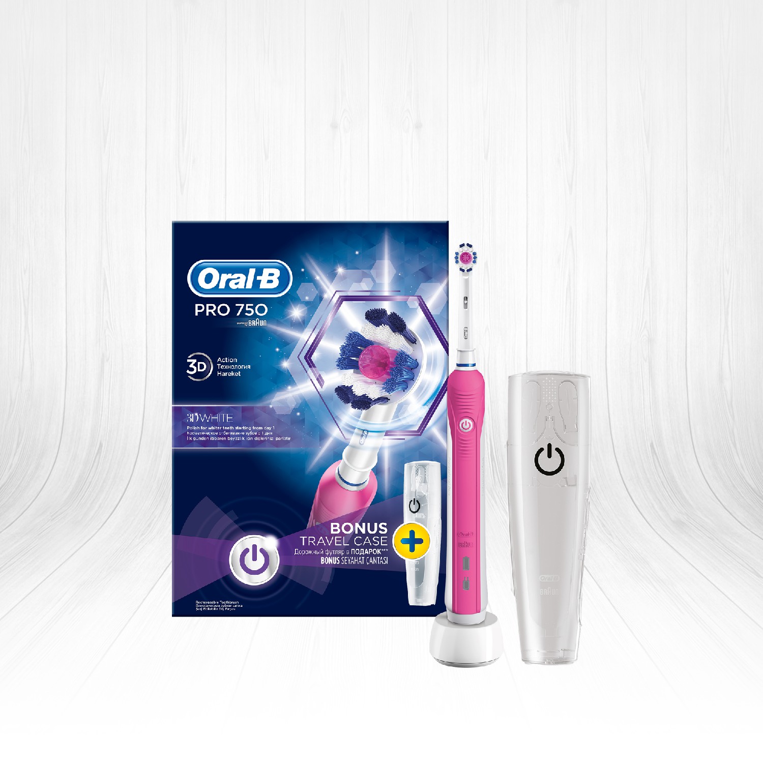 OralB Pro Şarj Edilebilir Diş Fırçası Cross Action Pembe